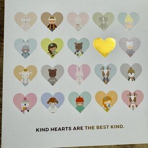Cuddle + Kind “Kind Hearts are the Best Kind” with metallic gold foil Art Print